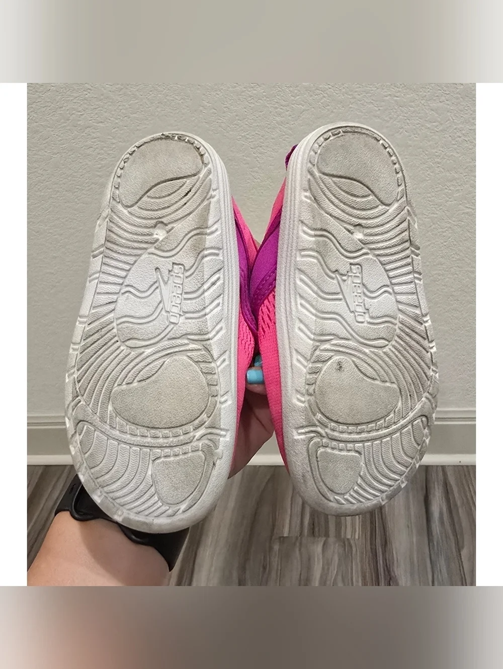 Speedo Water Shoes Pink Purple Kids Swim Beach Pool Shoes Size Medium